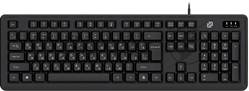 Клавиатура Оклик K175 черный USB Multimedia