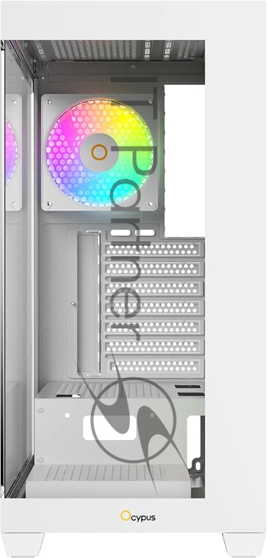 Компьютерный корпус Ocypus Gamma C72 WH ARGB ATX / win / white / 4 ARGB fans / no PSU / Tempered Glass