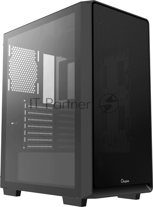 Компьютерный корпус Ocypus Gamma C60 BK ATX / win / black / no PSU / Tempered Glass