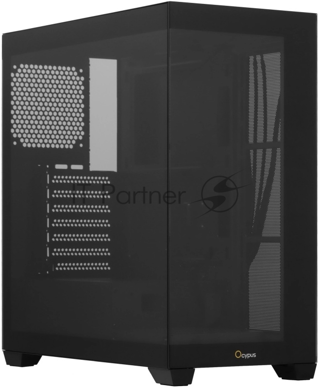 Корпус для ПК Case Ocypus Gamma C72 BK ATX / win / black / no PSU / Tempered Glass