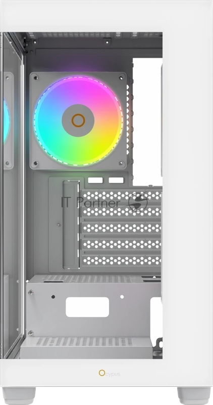 Корпус для ПК Case Ocypus Gamma C52 WH ARGB mATX / win / white / 3 ARGB fans / no PSU / Tempered Glass