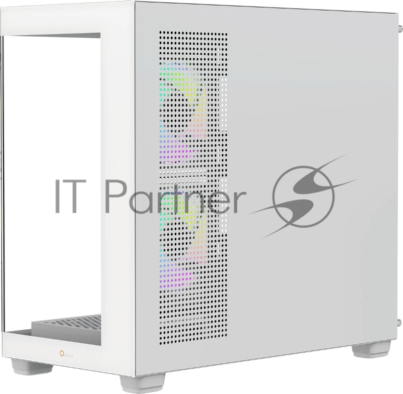 Корпус для ПК Case Ocypus Gamma C52 WH ARGB mATX / win / white / 3 ARGB fans / no PSU / Tempered Glass