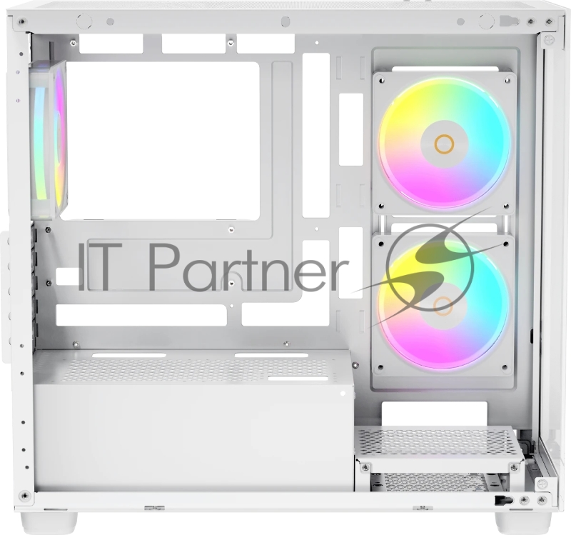 Корпус для ПК Case Ocypus Gamma C52 WH ARGB mATX / win / white / 3 ARGB fans / no PSU / Tempered Glass