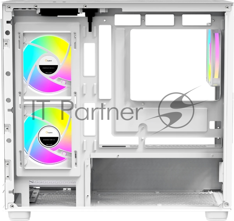 Корпус для ПК Case Ocypus Gamma C52 WH ARGB mATX / win / white / 3 ARGB fans / no PSU / Tempered Glass