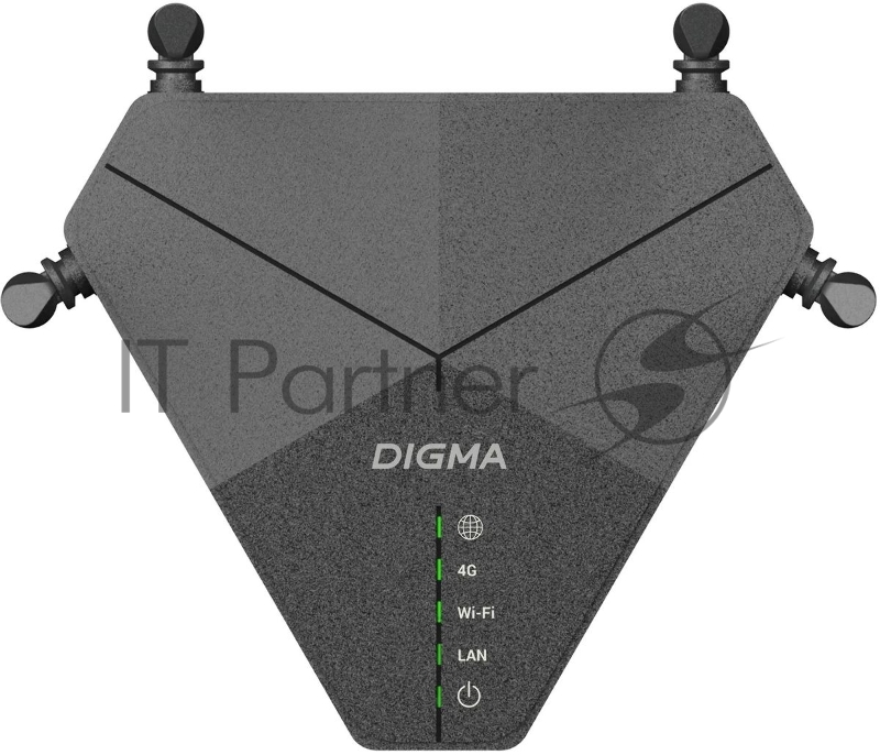 Роутер беспроводной Digma DWR-N302LTE N300 10/100BASE-TX/3G/4G cat. 4 черный
