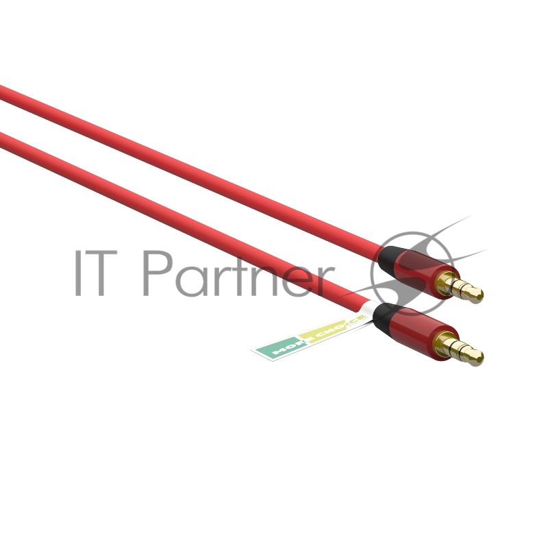 Кабель MORE CHOICE (4627151195742) 3.5mm 1.2м UK13 Red