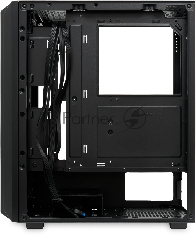 Корпус без блока питания/ Case HSPD M730, Mesh Mid Tower, Black, TG, 0.4 SPCC, no fans, E-ATX, ATX, mATX, mITX, 155/280/175-200mm, 2x2.5, 2x3.5, 7xPCI, 1xUSB-A 3.0, 2xUSB-A 1.0, 335x193x445mm