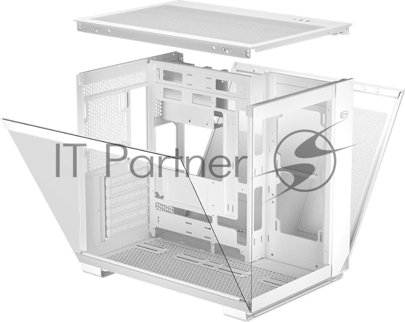 Корпус без блока питания/ Case PCCooler C3T500 ARGB WH, Midi-Tower, TG, 6x120mm ARGB, 1xUSB-C 3.1 + 2xUSB-A 3.0, ATX, mATX, mITX White