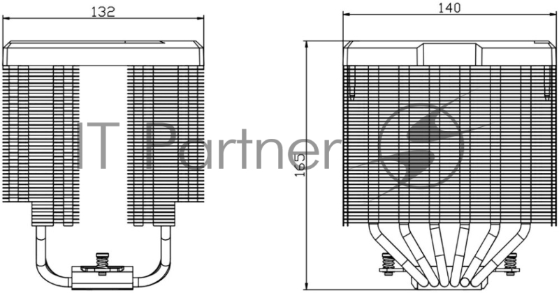 Кулер для процессора/ CPU Cooler Thermalright Peerless Assassin 140 Digital White (4-pin PWM, 165mm, Ni/Cu, 6x6mm, 1x120mm + 1x140mm, 82.CFM, 29.6dBA, 1850RPM, S: 1200, 1700, 1851, 115X, 2011, 2066, AM4, AM5, white)