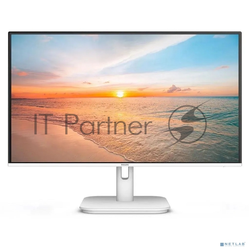 Монитор 23.8 Philips 24E1N1100AW IPS 1920x1080, 100 Гц, 4 мс, 16:9, 250 кд/м², HDMI 1.4, VGA, 3.5 мм, динамики (2x2 Вт), черный/белый