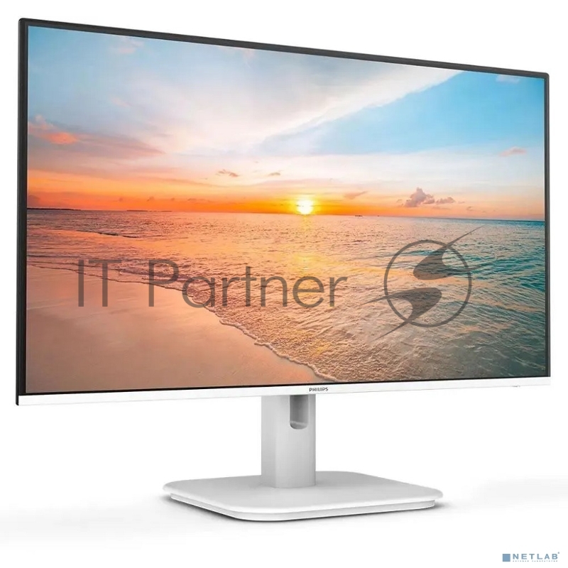Монитор 23.8 Philips 24E1N1100AW IPS 1920x1080, 100 Гц, 4 мс, 16:9, 250 кд/м², HDMI 1.4, VGA, 3.5 мм, динамики (2x2 Вт), черный/белый