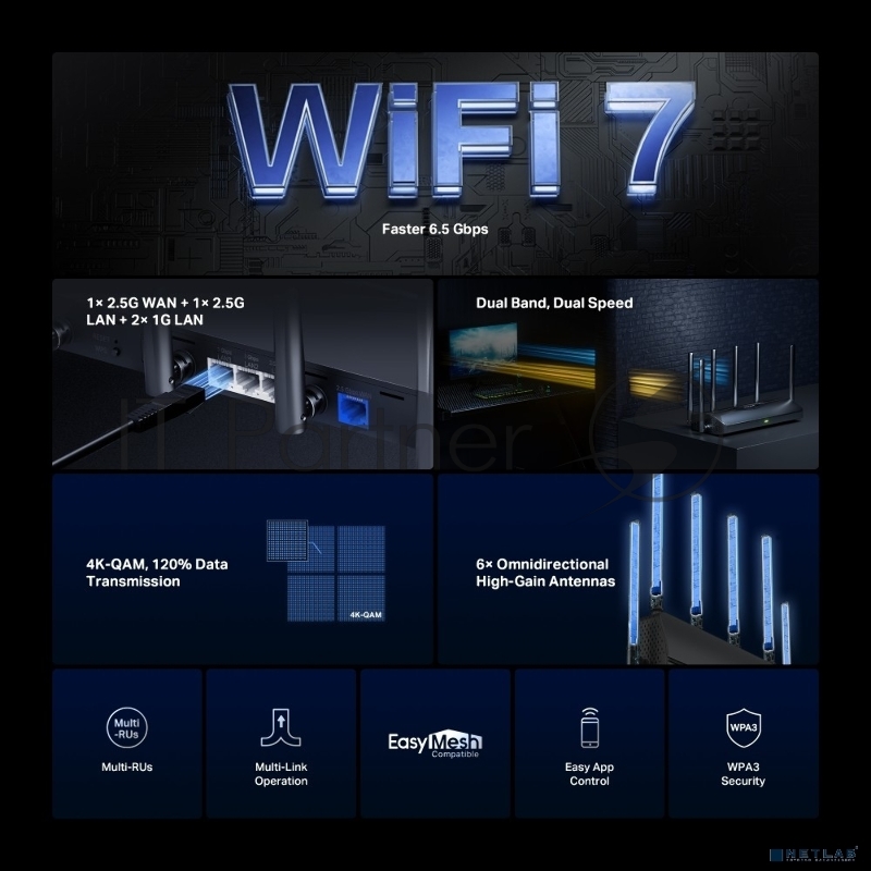 Двухдиапазонный беспроводной маршрутизатор Wi-Fi Mercusys MR37BE