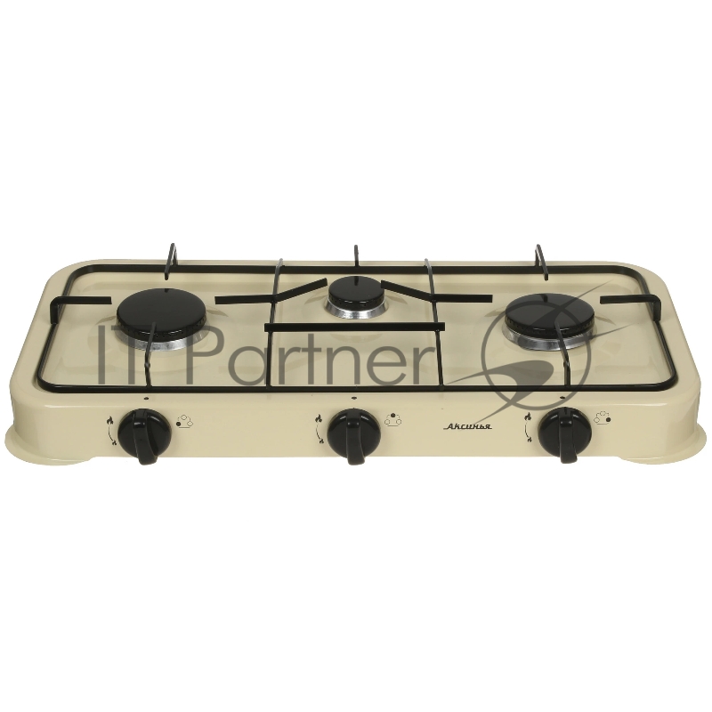 Настольная плита АКСИНЬЯ КС-107 трехконфорочная,бежевый