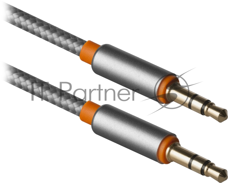 Кабель Defender Аудио-кабель JACK01-03 Серый JACK M- JACK M, 1,2м (87514)