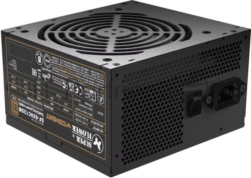 Блок питания 650Вт/ Power Supply Super Flower Combat DB, 650W, ATX, 120mm, 4xSATA, 3xPCI-E(6+2), APFC, 80+ Bronze, non-Modular