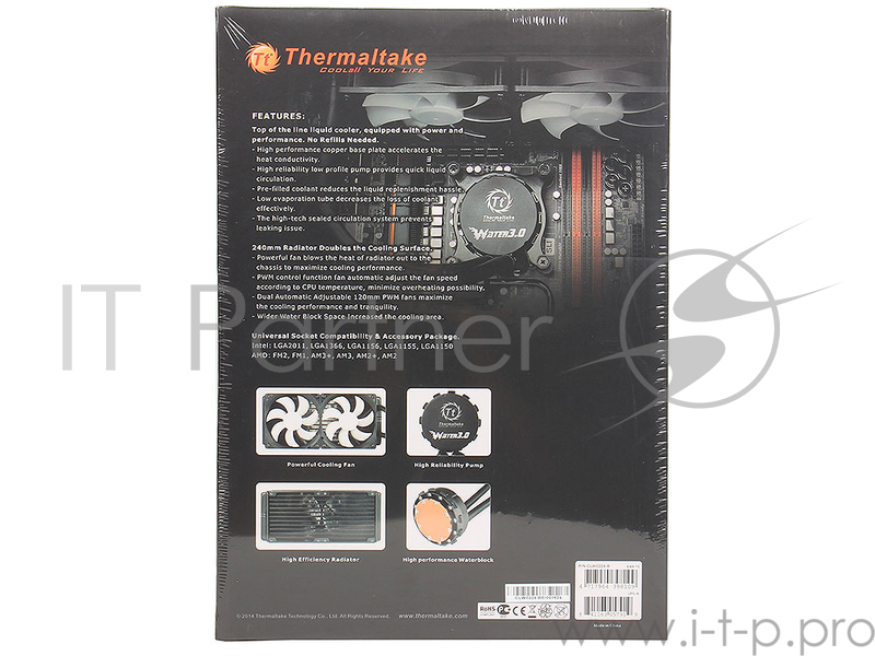 Вентилятор Cooler Water 3.0 Extreme CL-W0224-B