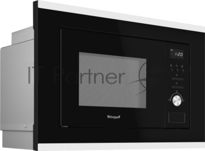 Микроволновая печь встраиваемая Weissgauff BMWO-207 Grill черный/нержавеющая сталь, 20 л, 800 Вт