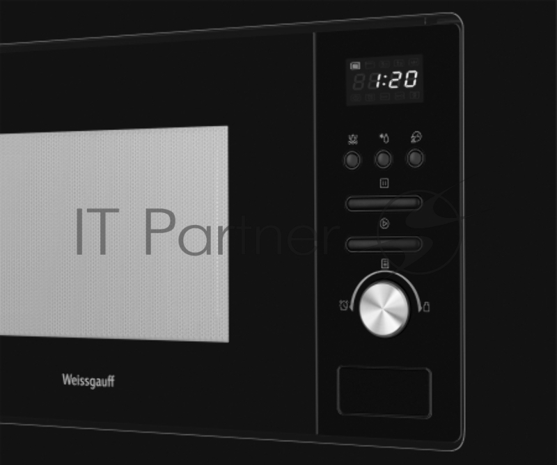 Микроволновая печь встраиваемая Weissgauff BMWO-207 Grill черный/нержавеющая сталь, 20 л, 800 Вт