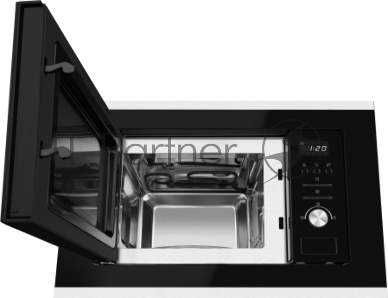Микроволновая печь встраиваемая Weissgauff BMWO-207 Grill черный/нержавеющая сталь, 20 л, 800 Вт