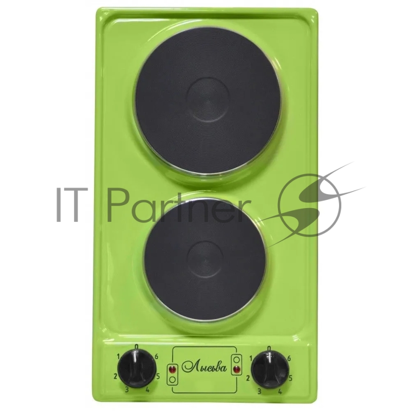 Настольная плита ЛЫСЬВА ЭПБ 21, 2,2кВт Зеленое яблоко, без крышки