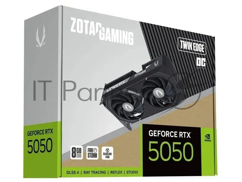 Видеокарта Zotac PCI-E 5.0 RTX 5050 TWIN EDGE OC NVIDIA GeForce RTX 5050 8Gb 128bit GDDR6 2602/20000 HDMIx1 DPx3 HDCP Ret