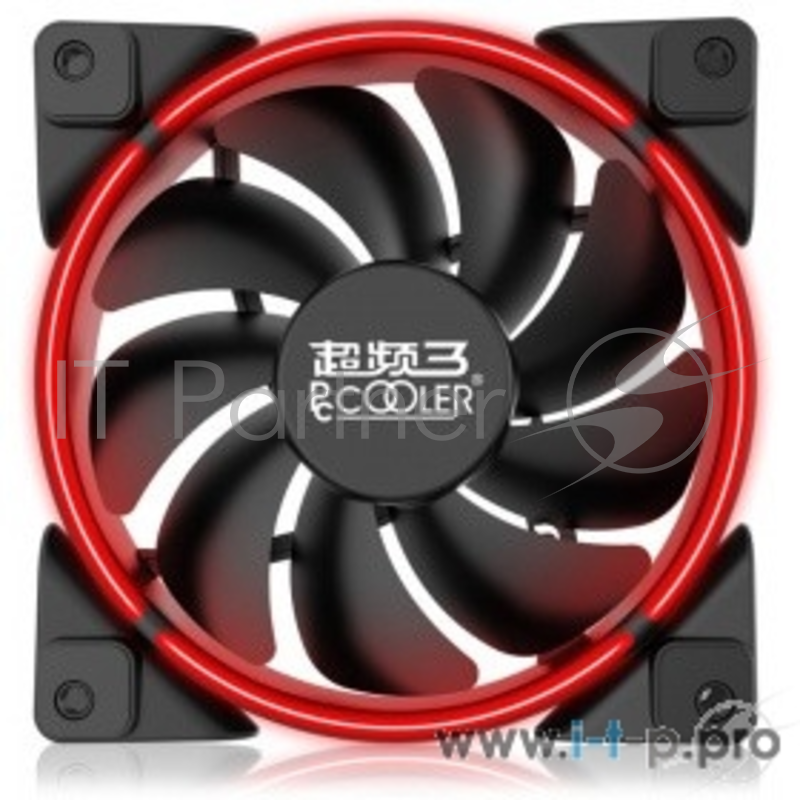 Вентиляторы PCCooler Вентилятор CORONA RED 120x120x25 мм (PWM, 40шт./кор, пит. от мат.платы и БП, 800-1800 об/мин) Retail