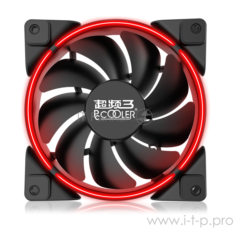 Вентиляторы PCCooler Вентилятор CORONA RED 120x120x25 мм (PWM, 40шт./кор, пит. от мат.платы и БП, 800-1800 об/мин) Retail