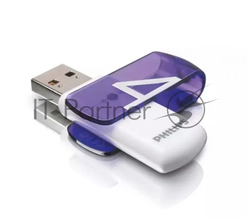 Флешка USB R/W 4GB PHILIPS VIVID2.0 4GB, USB 2.0