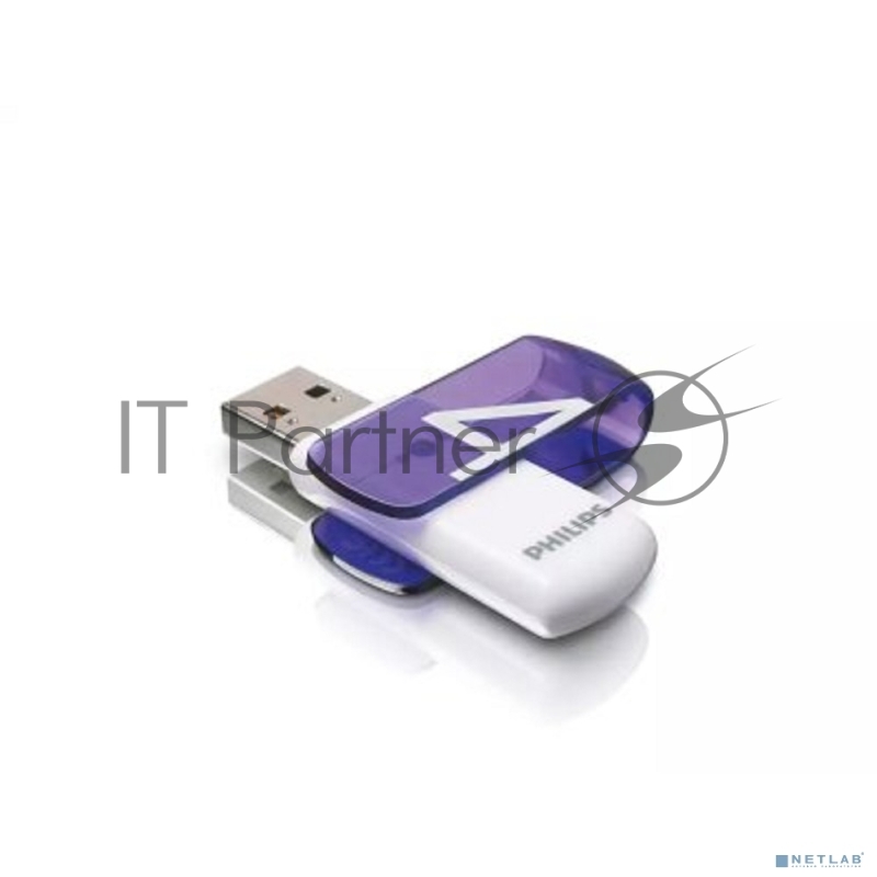 Флешка USB R/W 4GB PHILIPS VIVID2.0 4GB, USB 2.0