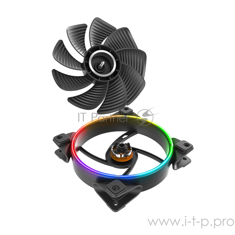 Вентиляторы PCCooler Вентилятор CORONA RGB 120x120x25 мм (PWM, 40шт./кор, пит. от мат.платы и БП, 800-1800 об/мин) Retail