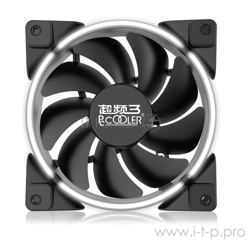 Вентиляторы PCCooler Вентилятор CORONA WHITE 120x120x25 мм (PWM, 40шт./кор, пит. от мат.платы и БП, 800-1800 об/мин) Retail