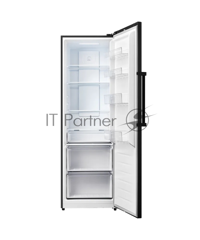 Холодильник KUPPERSBERG NRS 189 DX, High-Tech, отдельностоящий, однодверный, без МК, объем 387 л, электронное управление, No Frost, LED дисплей, LED освещение, супер охлаждение, режим Отпуск, зона свежести, энергоэффективность А+, цвет черный