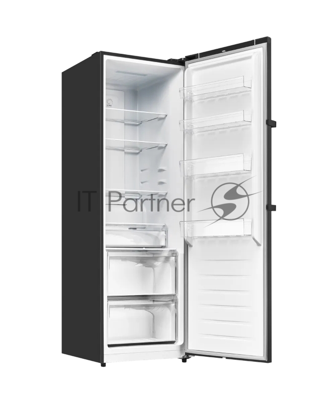 Холодильник KUPPERSBERG NRS 189 DX, High-Tech, отдельностоящий, однодверный, без МК, объем 387 л, электронное управление, No Frost, LED дисплей, LED освещение, супер охлаждение, режим Отпуск, зона свежести, энергоэффективность А+, цвет черный