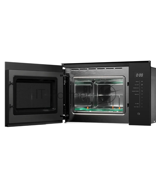 Встраиваемая микроволновая печь Kuppersberg HMW 651 B, High-Tech, 25 л, мощность 900 Вт, кварцевый гриль, поворотный стол, 5 уровней мощности, 8 автоматических программ, размораживание, сенсорное управление, дисплей, цвет черный