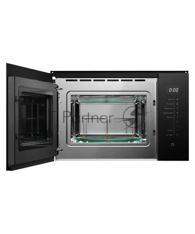 Встраиваемая микроволновая печь Kuppersberg HMW 651 B, High-Tech, 25 л, мощность 900 Вт, кварцевый гриль, поворотный стол, 5 уровней мощности, 8 автоматических программ, размораживание, сенсорное управление, дисплей, цвет черный