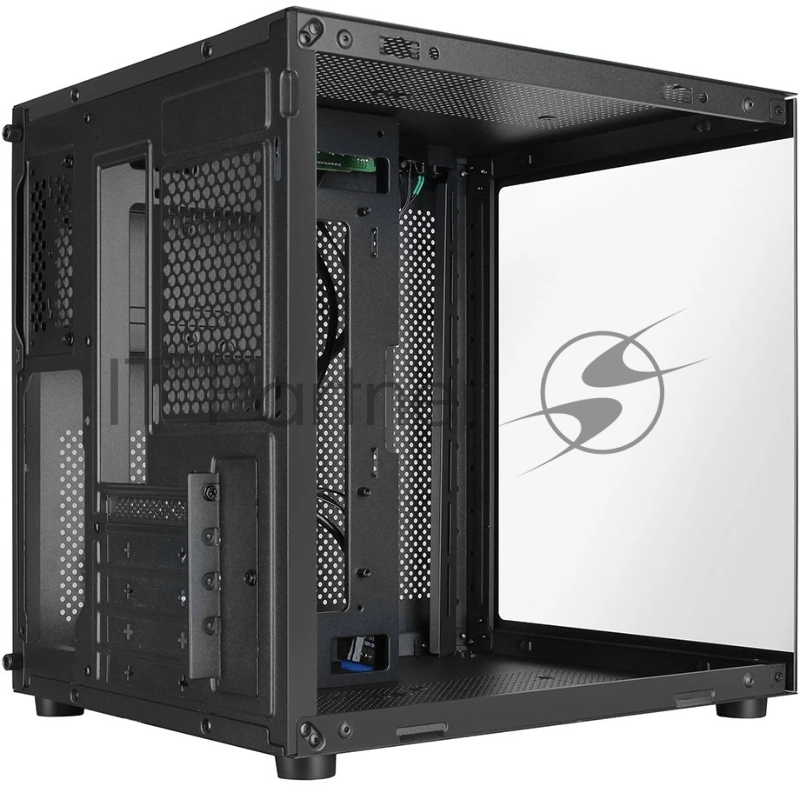 Компьютерный корпус Ginzzu V100 закаленное стекло 1*USB 3.0,1*USB 2.0, AU mATX