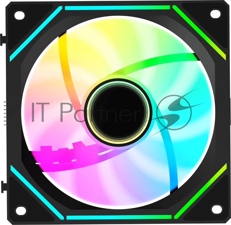 Вентилятор для корпуса Fan Ocypus Gamma F12 UNI BK ARGB REVERSE BLADE 3 IN 1 PWM черный