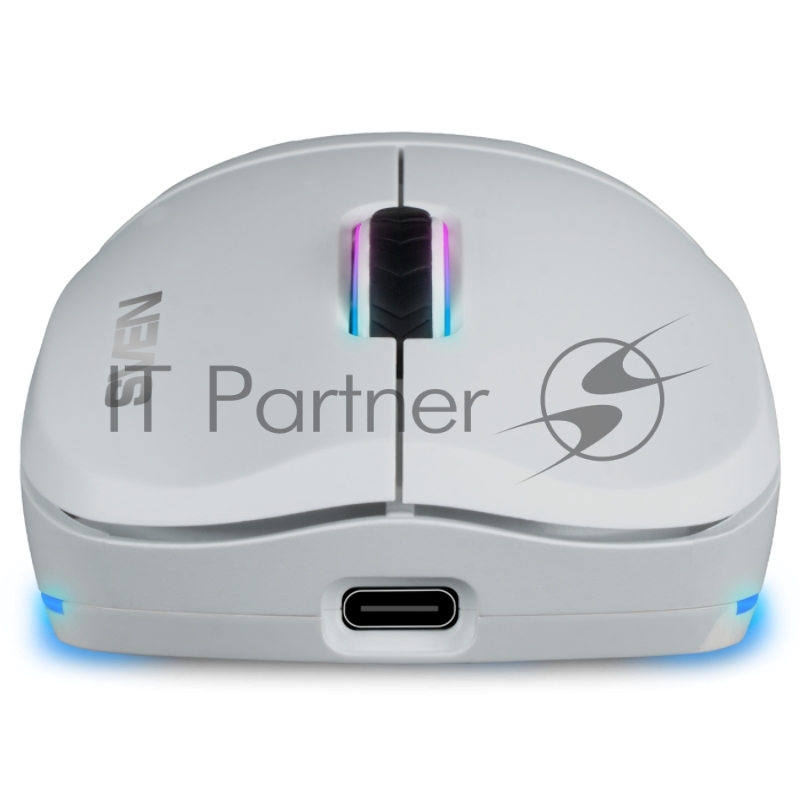 Мышь беспроводная SVEN RX-G980W белая (6+1кл. 50-26000 DPI, ПО, RGB-подсветка, игров. упак)