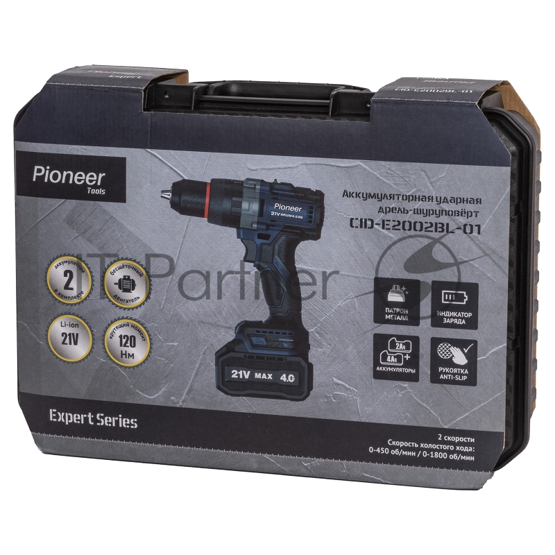 Дрель-шуруповерт аккумуляторная Pioneer CID-E2002BL-01
