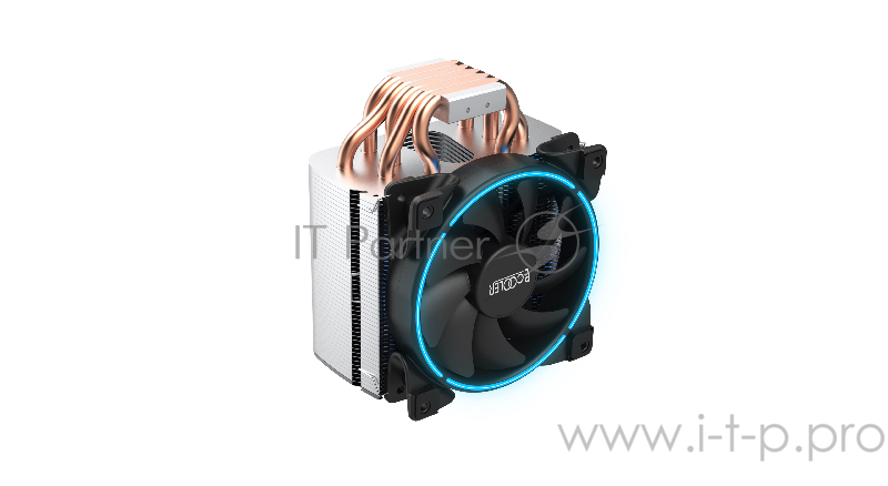Кулер PCCooler GI-H58U CORONA B LGA2066/2011/1366/115X/775/AM4 (10 шт/кор, TDP 240W, 120mm PWM SilentPro Blue LED FAN, 5 тепловых трубок 8мм, 1000-1800RPM, 26,5dBa)