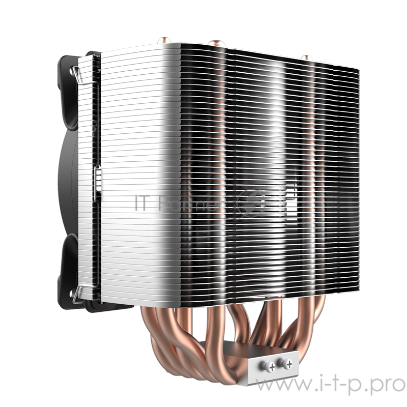 Кулер PCCooler GI-H58U CORONA R LGA2066/2011/1366/115X/775/AM4 (10 шт/кор, TDP 240W, 120mm PWM SilentPro Red LED FAN, 5 тепловых трубок 8мм, 1000-1800RPM, 26,5dBa)