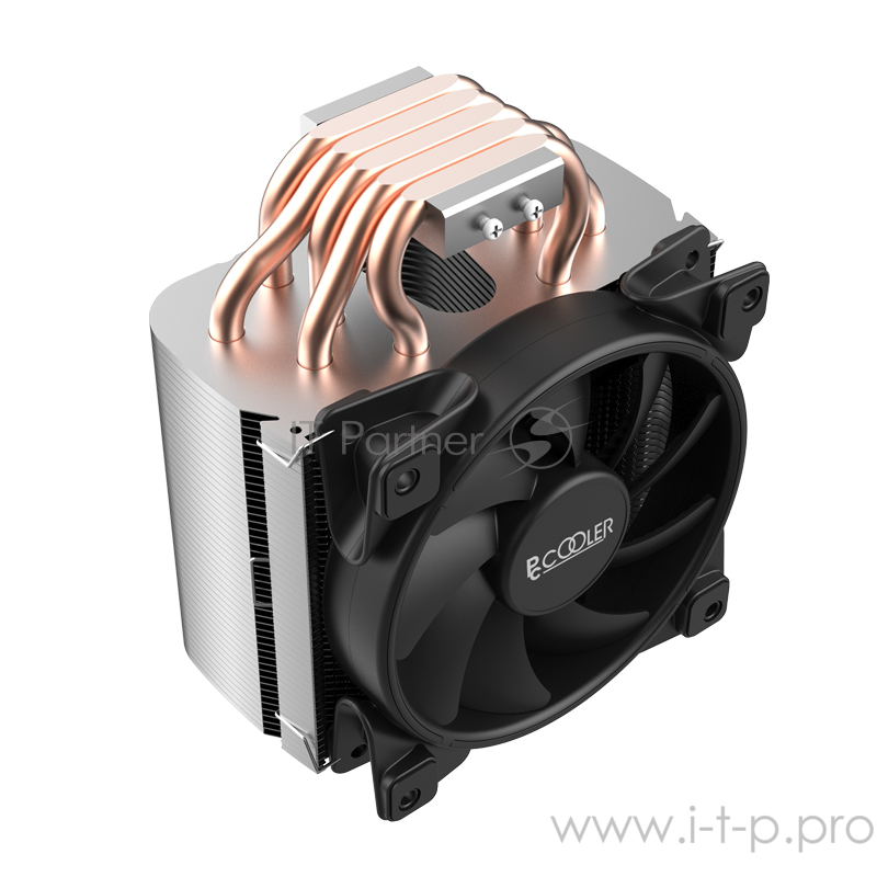 Кулер PCCooler GI-H58U CORONA R LGA2066/2011/1366/115X/775/AM4 (10 шт/кор, TDP 240W, 120mm PWM SilentPro Red LED FAN, 5 тепловых трубок 8мм, 1000-1800RPM, 26,5dBa)