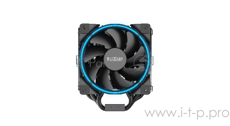 Кулер PCCooler GI-H58UB CORONA B LGA2066/2011/1366/115X/775/AM4 (10 шт/кор, TDP 240W, 120mm PWM SilentPro Blue LED FAN, 5 тепловых трубок 8мм, 1000-1800RPM, 26,5dBa)