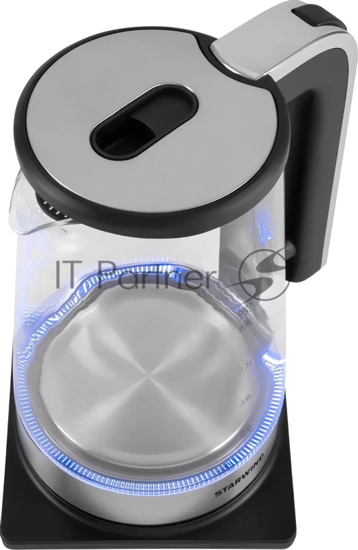 Чайник электрический Starwind SKG4043 2.2л. 1800Вт черный/серебристый корпус: стекло