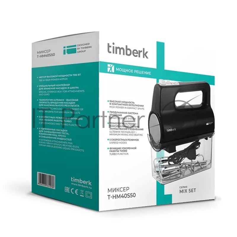 Миксер Timberk T-HM40S50 (черный)