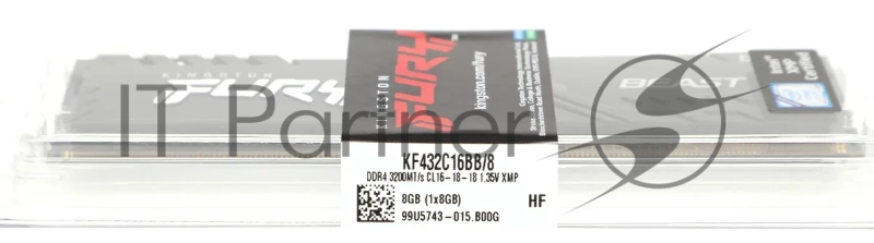 Оперативная память Kingston 8GB 3200MT/s DDR4 CL16 DIMM FURY Beast Black
