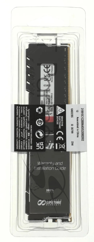 Оперативная память Kingston 8GB 3200MT/s DDR4 CL16 DIMM FURY Beast Black