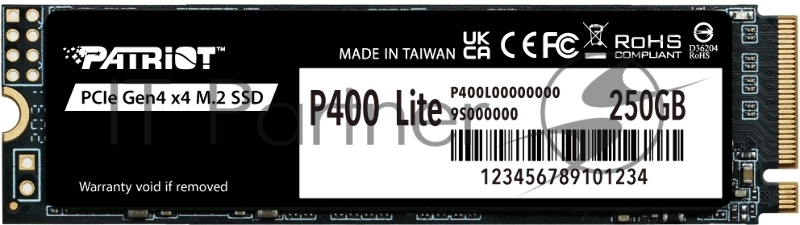 Накопитель SSD M.2 2280 PCIE 250GB P400 Lite PATRIOT P400LP250GM28H