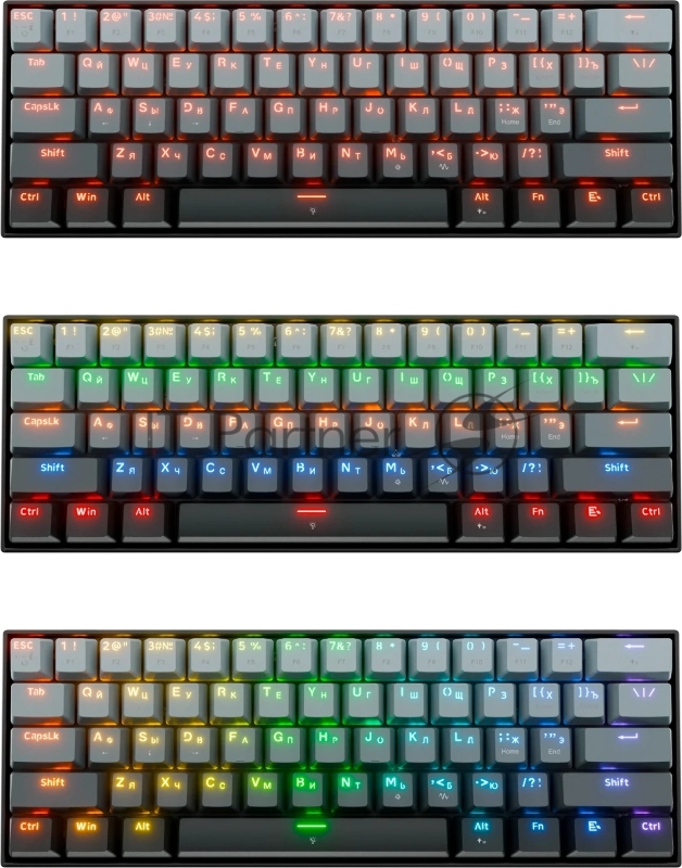 Механическая клавиатура Redragon Fizz RT RU RGB, RT, 8K, 61кн