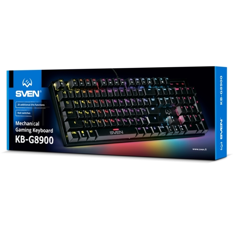 Механическая игровая клавиатура SVEN KB-G8900 (104кл., 20 Fn функций, подсветка)